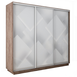 Шкаф-купе Экспресс 3-х дверный Фотопечать Квадрат Стекла 180х45х240
