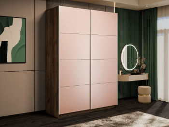 Шкаф-купе Прайм 2-х дверный Стекла пудра/Доводчики 140х57х230