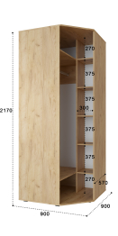 Шкаф угловой Эмилия ЭЛ-17К глухой