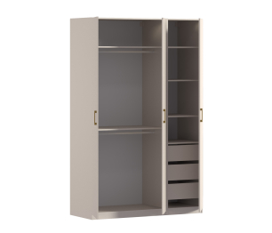 Шкаф трехдверный Макс 1500 мм, вариант №2 (ЛДСП)