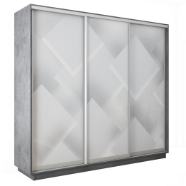 Шкаф-купе Экспресс 3-х дверный Фотопечать Квадрат Стекла 240х45х220