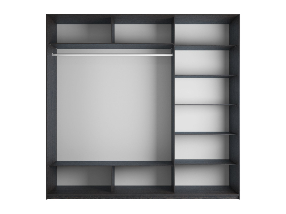 Шкафы-купе 3-х дверные, Шкаф-купе Прайм 3-х дверный ДСП/Стекло белое/Доводчики 180х57х230