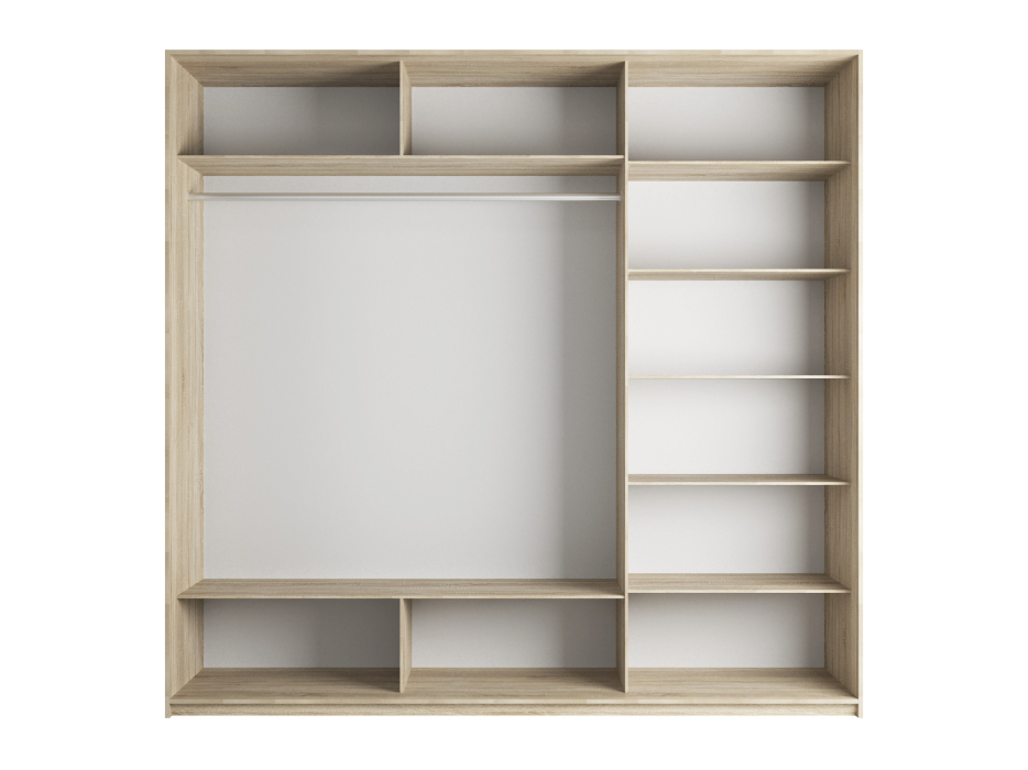 Шкафы-купе 3-х дверные, Шкаф-купе Прайм 3-х дверный Стекла фисташка/Доводчики 180х57х230