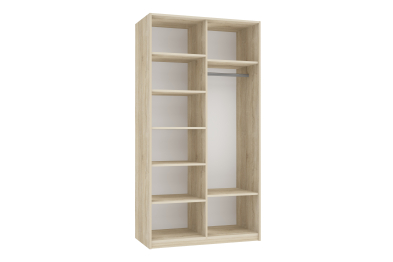 Шкаф Прайм дуо фасад дверей ДСП/ДСП Белый снег 2300 х 1200 х 570