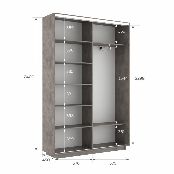 Шкафы-купе 2-х дверные, Шкаф-купе Экспресс 2-х дверный Фотопечать Шары Стекла 120х45х240