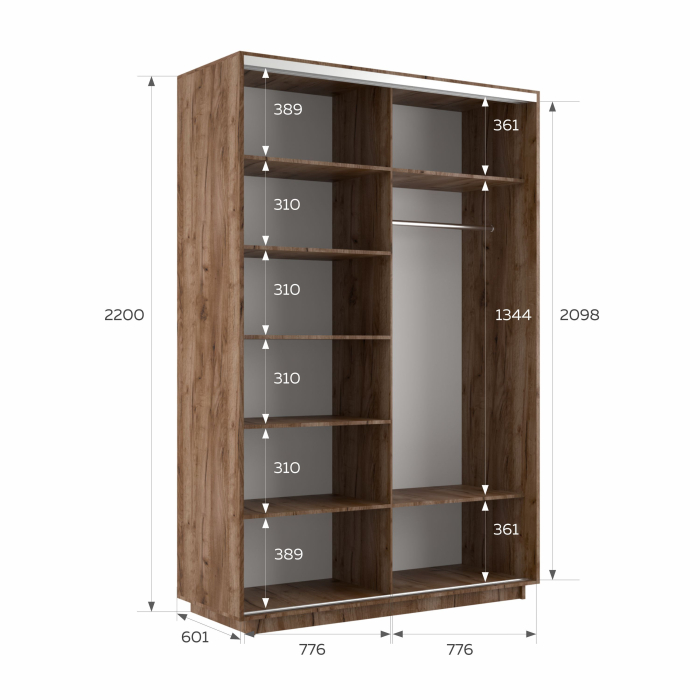 Шкафы-купе 2-х дверные, Шкаф-купе Экспресс 2-х дверный Фотопечать Квадрат Стекла 160х60х220