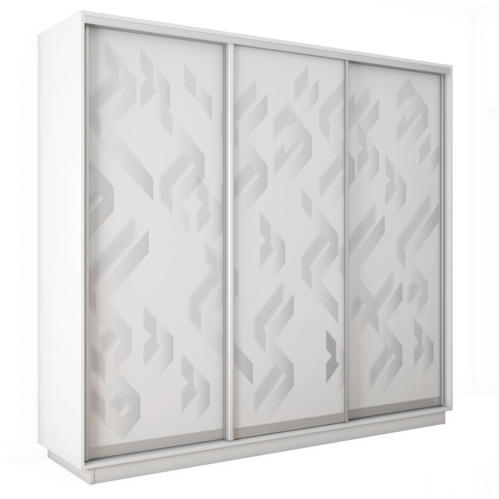 Шкафы-купе 3-х дверные, Шкаф-купе Экспресс 3-х дверный Фотопечать Ленты Стекла 180х45х240