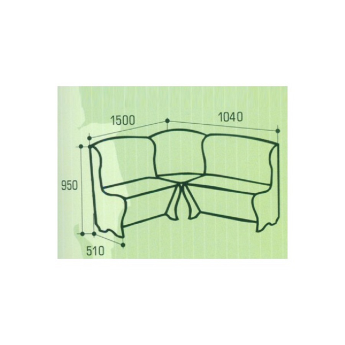 Диваны угловые кухонные, Диван угловой Алёнка-15