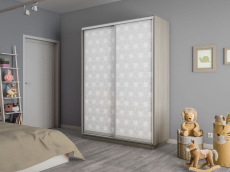 Шкафы-купе 2-х дверные, Шкаф-купе Экспресс 2-х дверный Фотопечать Калейдоскоп Стекла 160х60х220