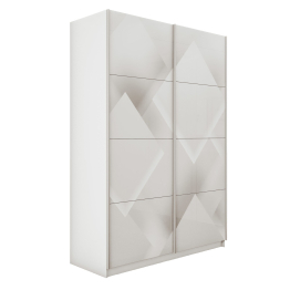 Шкаф-купе Прайм 2-х дверный Фотопечать Квадраты Стекла/Доводчики 140х57х230