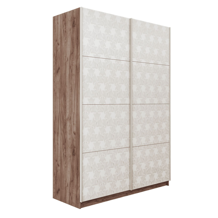 Шкафы-купе 2-х дверные, Шкаф-купе Прайм 2-х дверный Фотопечать Калейдоскоп Стекла/Доводчики 120х57х230