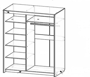 Шкаф-купе шк-19 двухдверный