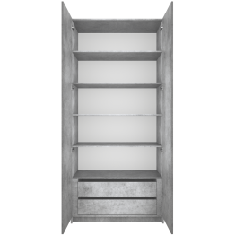 Шкаф распашной Локер 2-х дверный с полками и 1 модулем