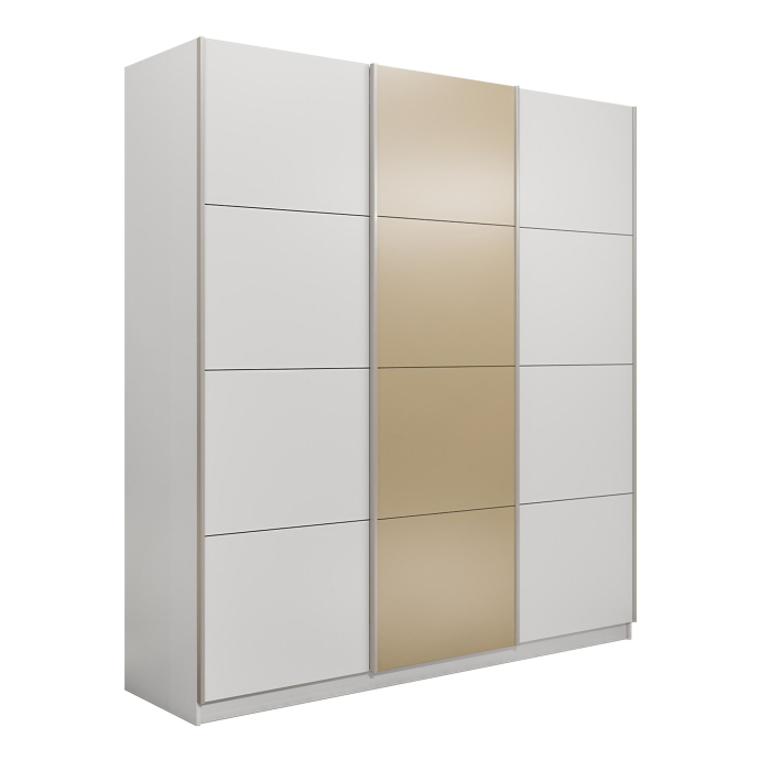 Шкафы-купе 3-х дверные, Шкаф-купе Прайм 3-х дверный Стекла фисташка/ДСП/Доводчики 210х57х230