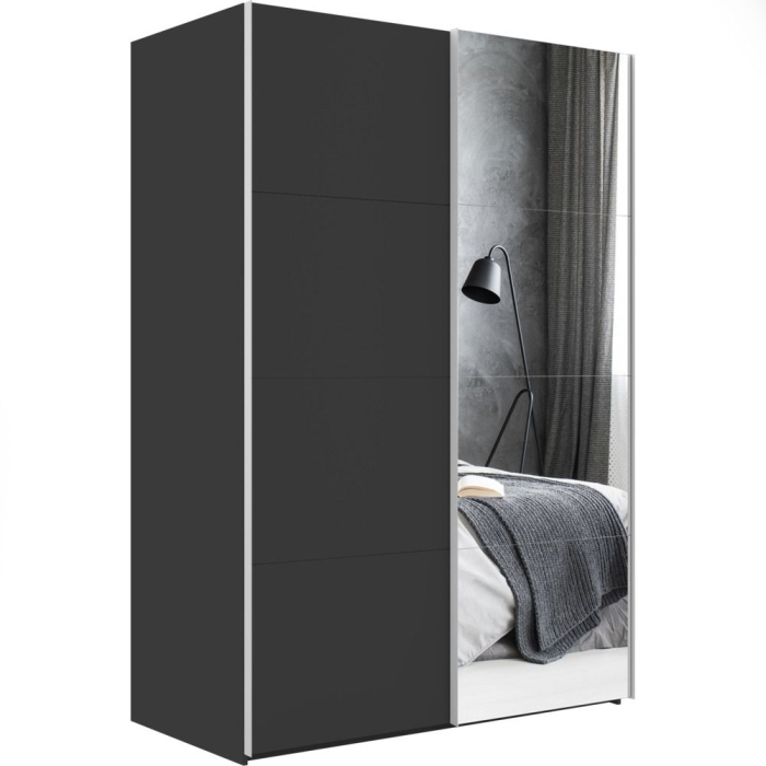 Шкафы-купе 2-х дверные, Шкаф-купе Эста ДСП+Зеркало 180х66х240