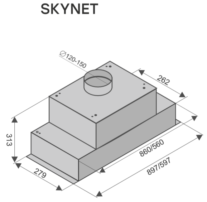 Вытяжки, Кухонная вытяжка Konigin Skynet  60