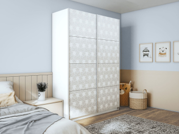 Шкаф-купе Прайм 2-х дверный Фотопечать Калейдоскоп Стекла/Доводчики 120х57х230