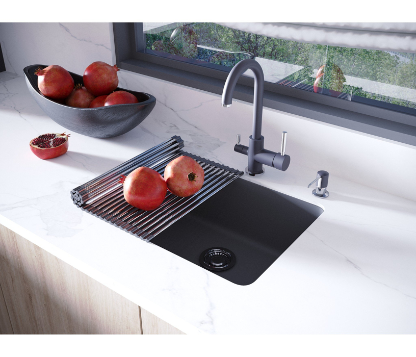 Кухонные мойки, Гранитная мойка EMQ-1555.P