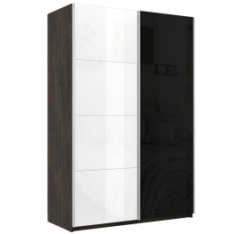 Шкаф Эста дуо Стекло белое/Стекло черное 2400 х 1800 х 660