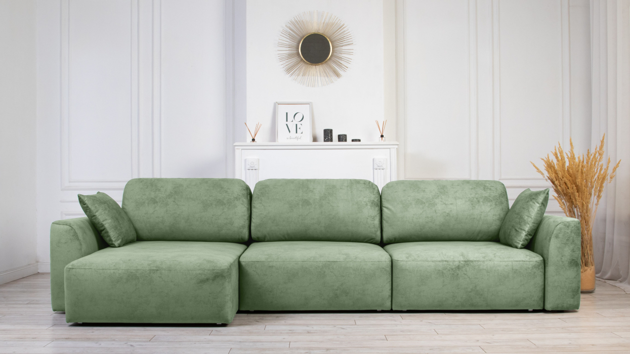 Диваны угловые в гостиную, Диван угловой Trump, велюр