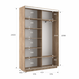 Шкаф-купе Экспресс 2-х дверный Фотопечать Ленты Стекла 120х45х240