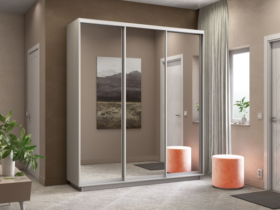 Шкафы-купе, Шкаф-купе Экспресс Экспенс трио 2400 x 2100 x 600