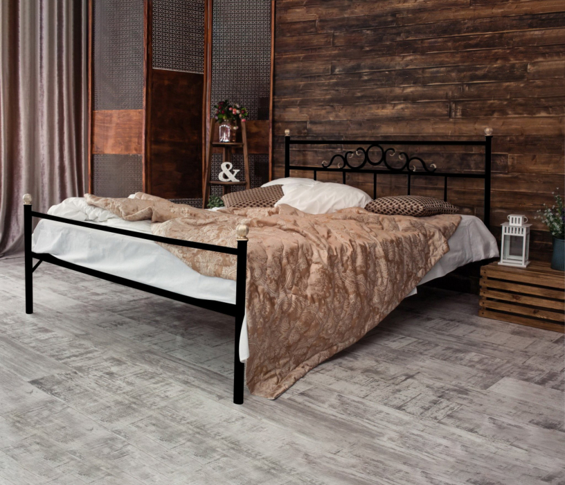 Кованые кровати, Кованая кровать Сандра1.8 с одной спинкой