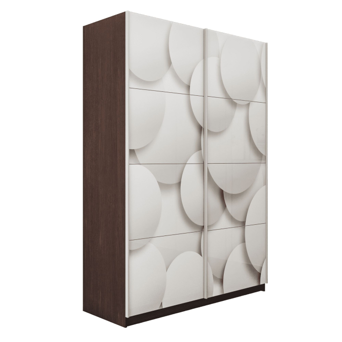 Шкафы-купе 2-х дверные, Шкаф-купе Прайм 2-х дверный Фотопечать Шары Стекла/Доводчики 120х57х230