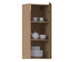 Навесной шкаф Регина РП-140 (Дуб Вотан/Витрина Золото)