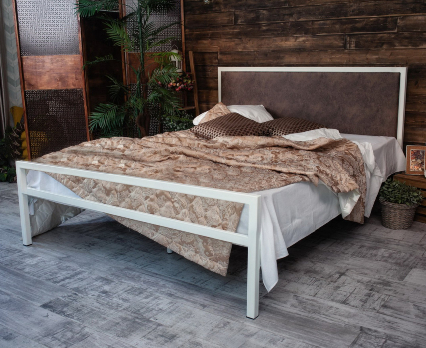 Кровати 140х200, Кровать в стиле лофт Лоренцо 1.4 (Белый)