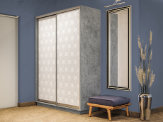 Шкафы-купе 2-х дверные, Шкаф-купе Экспресс 2-х дверный Фотопечать Калейдоскоп Стекла 160х60х220