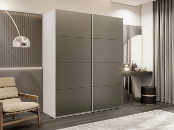 Шкаф-купе Эста 2-х дверный Стекла хаки/Доводчик 200х66х240