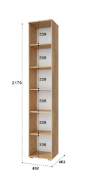 Шкаф-пенал Эмилия ЭЛ-12К с зеркалом