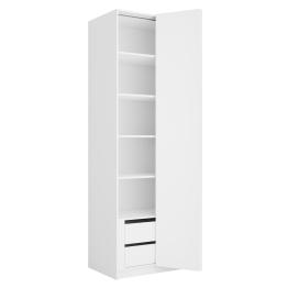 Шкаф складной Е1 Локер ("Гармошка" с системой Push to Move/Правый)81х52.5х220 см, с полками и модулем