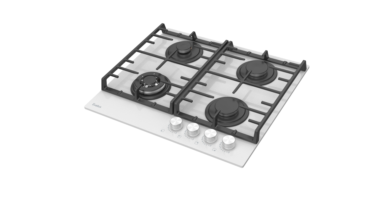 Встраиваемые варочные панели, Варочная панель газовая EVELUX HEG 650 WG