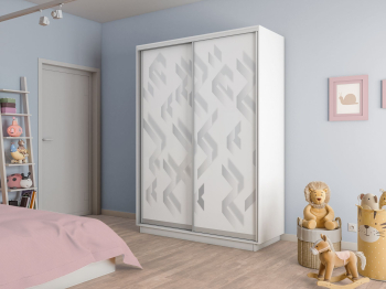 Шкаф-купе Экспресс 2-х дверный Фотопечать Ленты Стекла 160х45х220