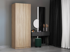 Шкафы распашные, Шкаф складной Е1 Локер ("Гармошка" с системой Push to Move/Правый)81х52.5х220 см, с модулем