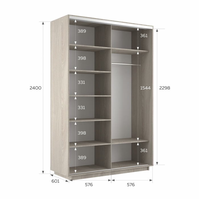 Шкафы-купе 2-х дверные, Шкаф-купе Экспресс 2-х дверный Фотопечать Ленты Стекла 120х60х240