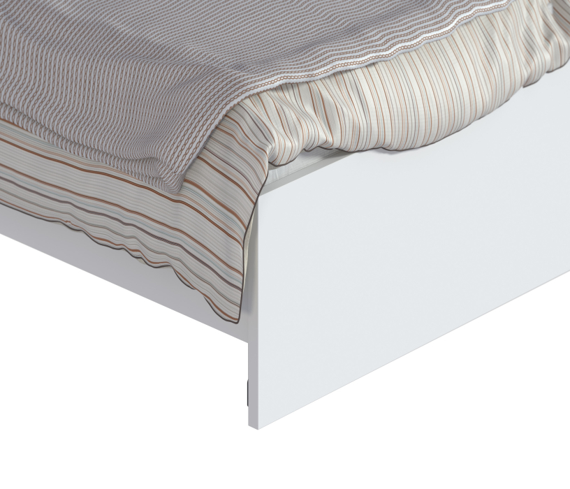 Кровати одноярусные, Кровать Кито СБ-2227 (800) Белый с основанием