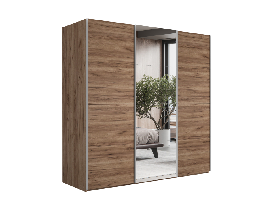 Шкафы-купе 3-х дверные, Шкаф-купе Эста ДСП+Зеркало+ДСП 300х66х240