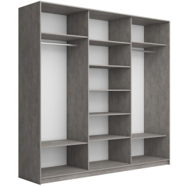 Шкаф-купе Прайм Широкий 3-х дверный ДСП/Стекла хаки/Доводчики 240х57х230