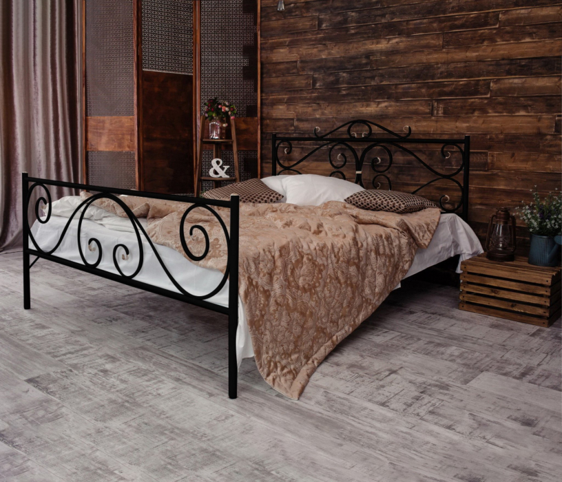 Кованые кровати, Кованая кровать Валенсия 1.8 с двумя спинками