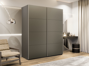 Шкаф-купе Эста 2-х дверный Стекла хаки/Доводчик 160х66х240