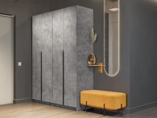 Шкафы распашные, Распашной шкаф Локер 800+800 (Гармошка) с полками слева