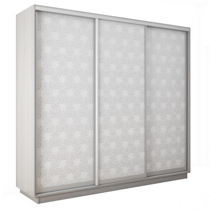 Шкафы-купе 3-х дверные, Шкаф-купе Экспресс 3-х дверный Фотопечать Калейдоскоп Стекла 180х60х240