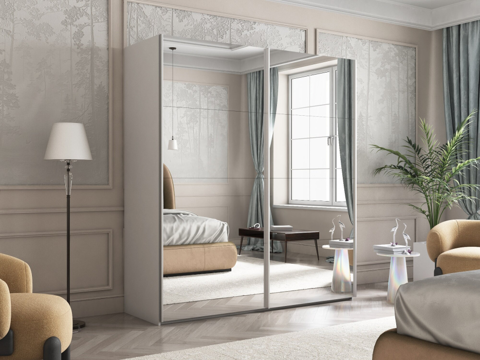 Шкафы-купе 2-х дверные, Шкаф-купе Эста Зеркало+Зеркало 200х66х240