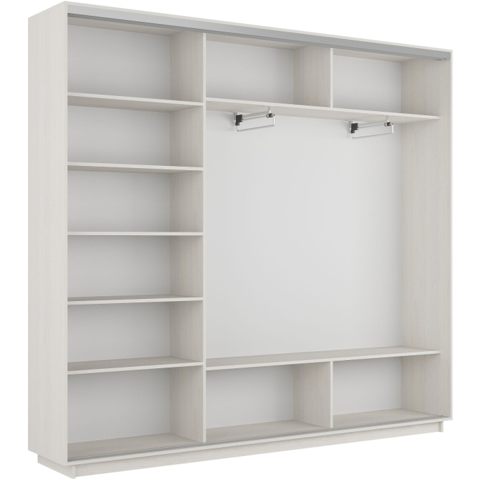 Шкафы-купе 3-х дверные, Шкаф-купе Экспресс Медиум (1 зеркало) трио 2400 x 2400 x 450