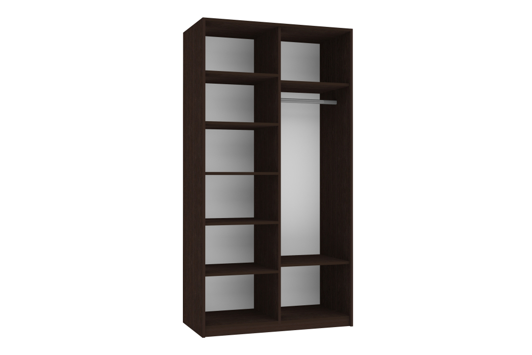 Шкафы-купе 2-х дверные, Шкаф Прайм дуо Комби ДСП +зеркало 2300 х 1200 х 570