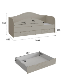 Кровать ДримСтар ДС-51 (800х2000)