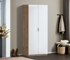 В спальню, Шкаф двухдверный Макс 1000 мм, вариант №5 (ЛДСП, корпус дуб вотан)